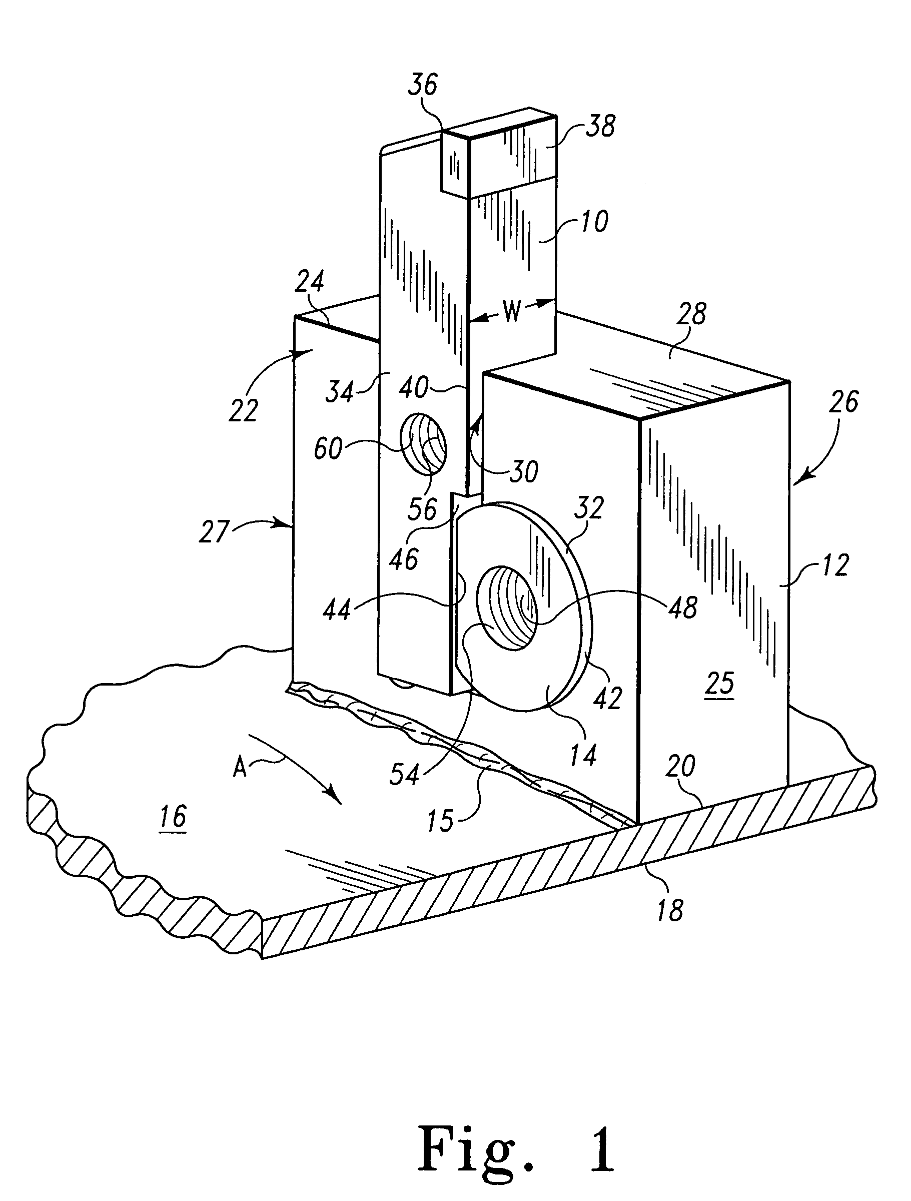 Angular tool and holding block