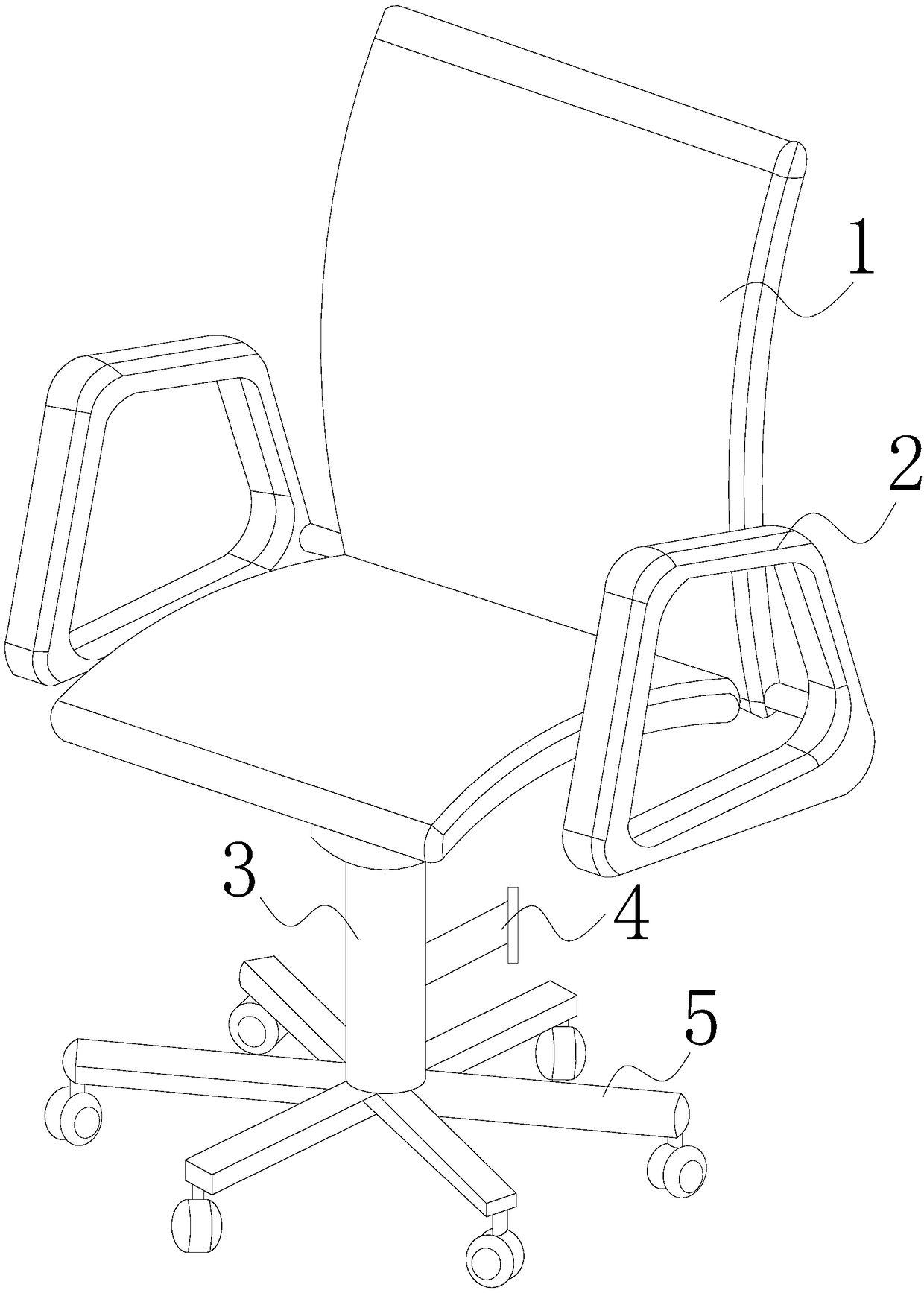 Office chair tilting control apparatus capable of slowly rebounding by using gap movement