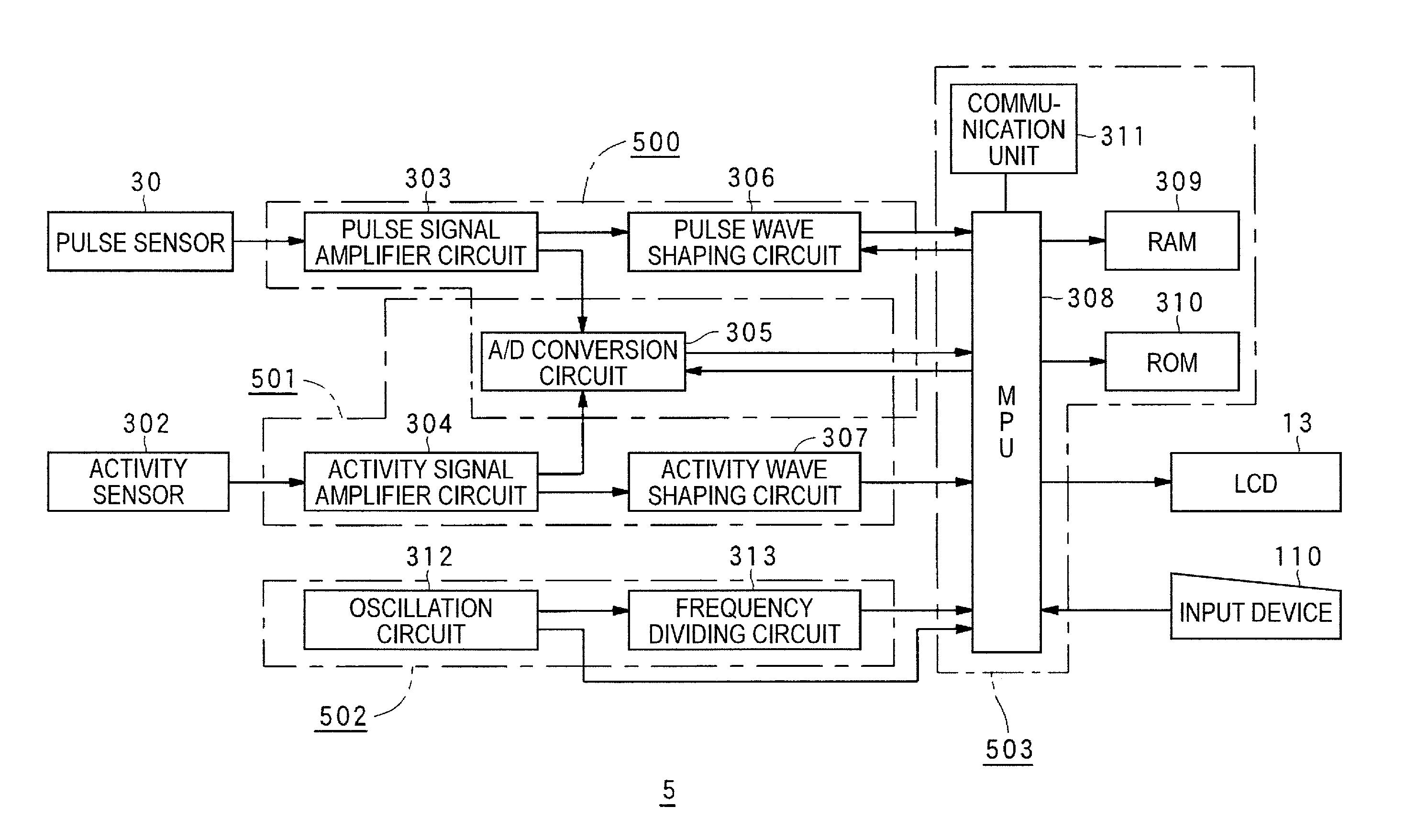 Biometric information processing device, biometric information processing method, and control program