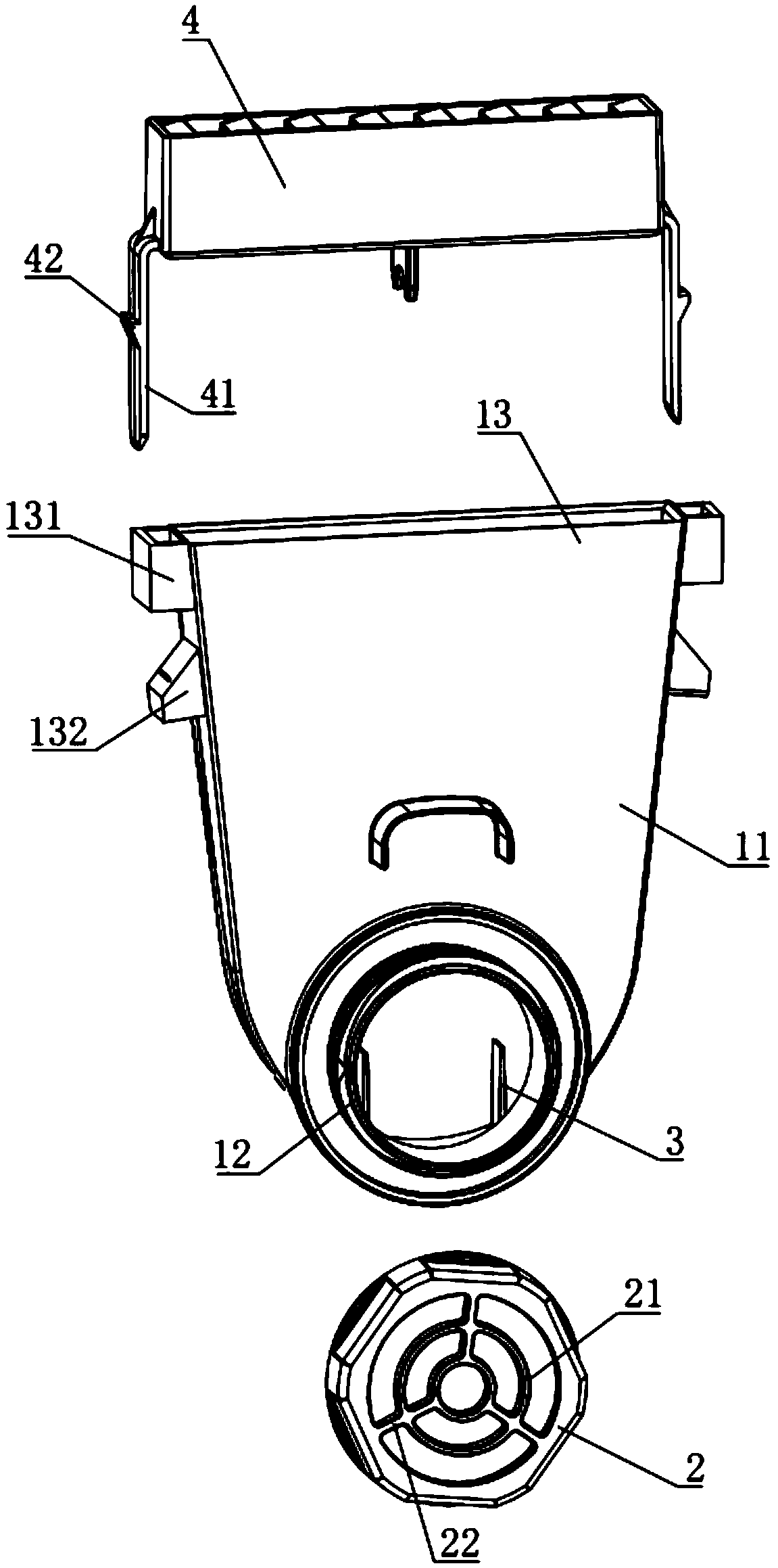 Air outlet structure and dish-washing machine