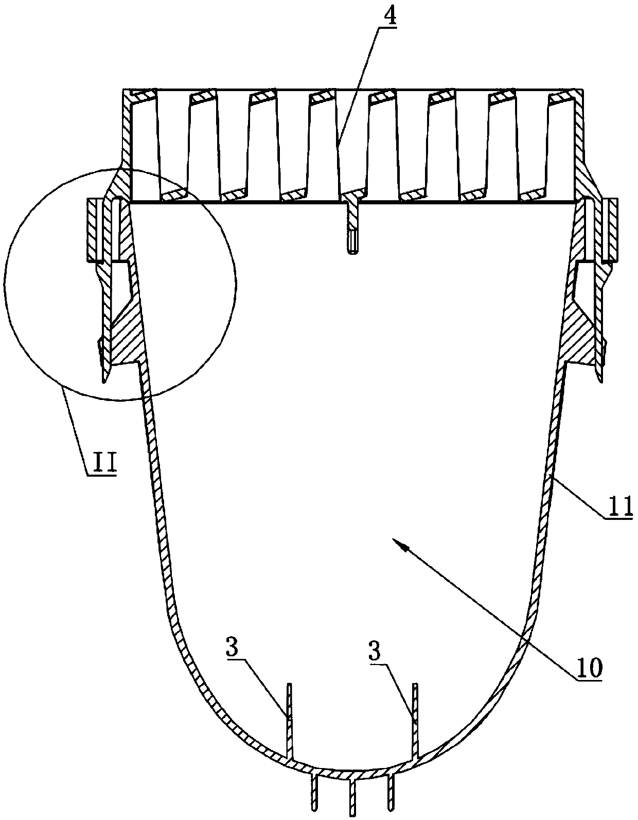 Air outlet structure and dish-washing machine