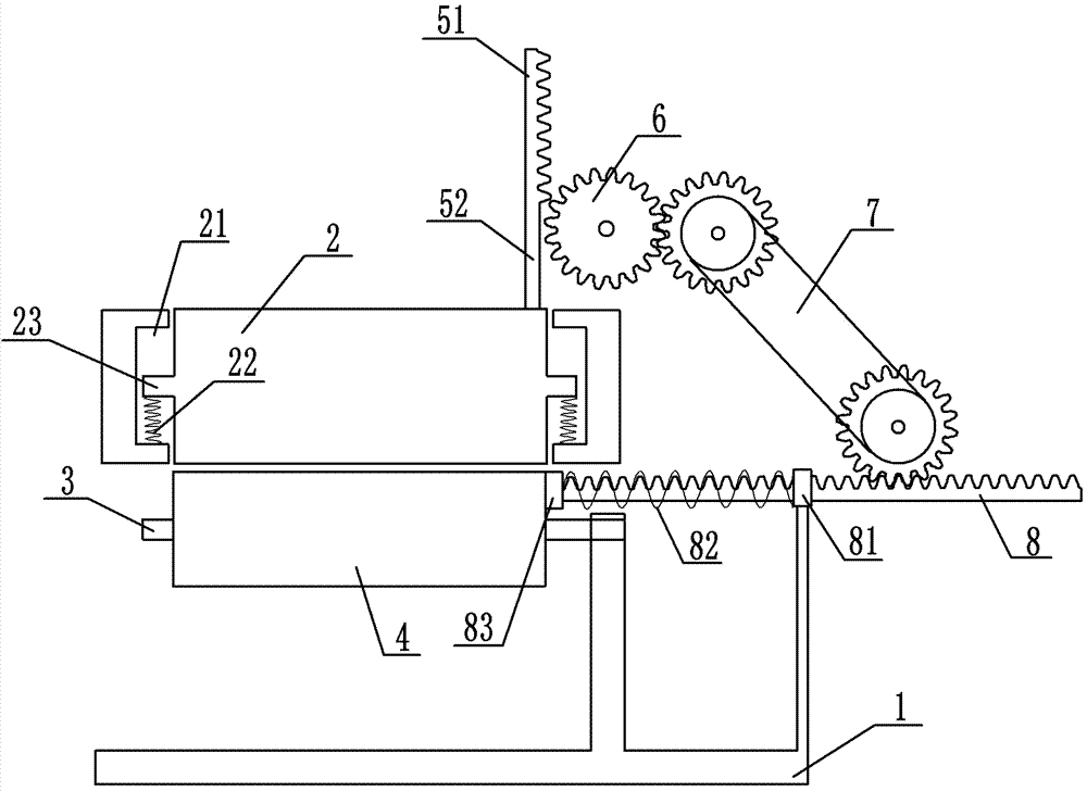 Heat shrinkage film take-up device