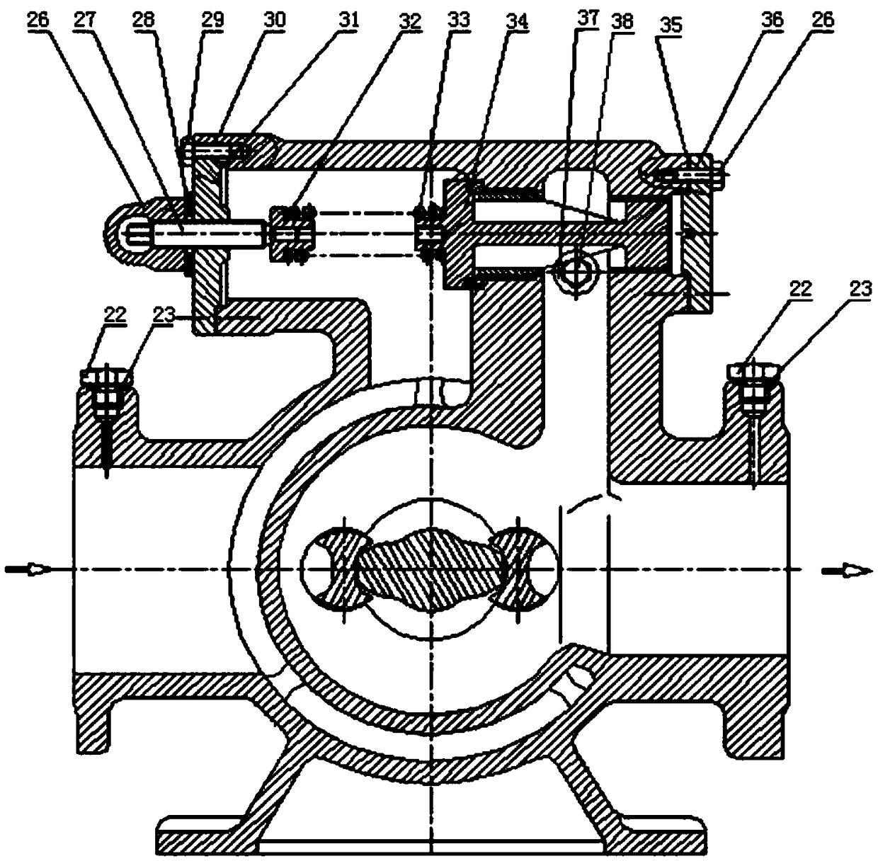 Carbon dioxide gas compressor screw rod oil pump capable of removing excess gas automatically