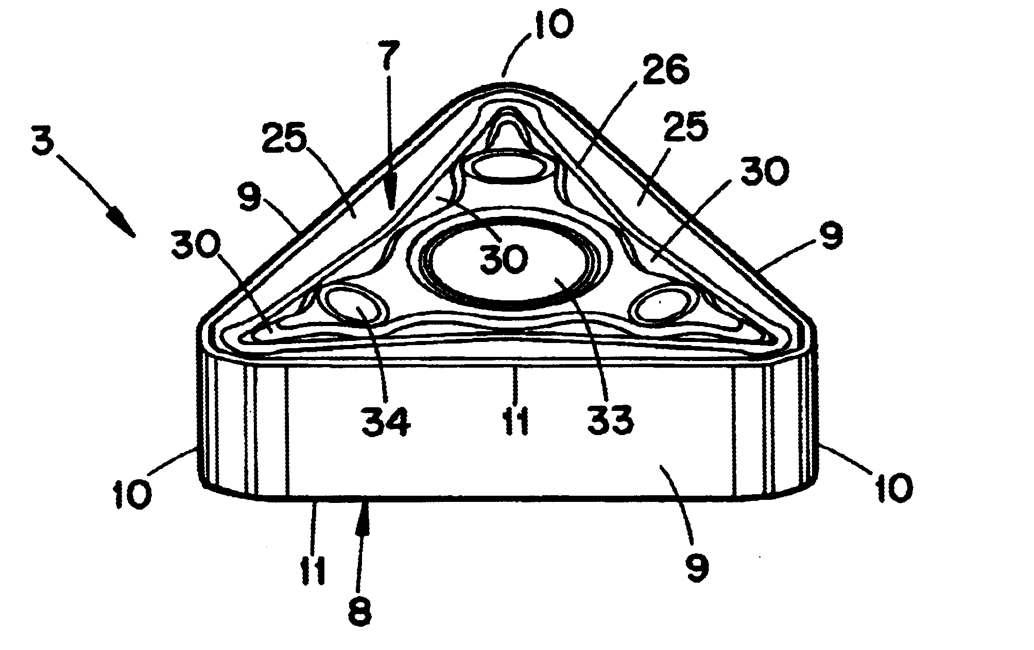 Cutting insert for chip removing machining