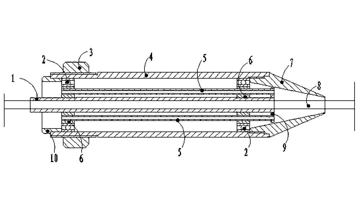 Plastic extruding mould for producing electric cables