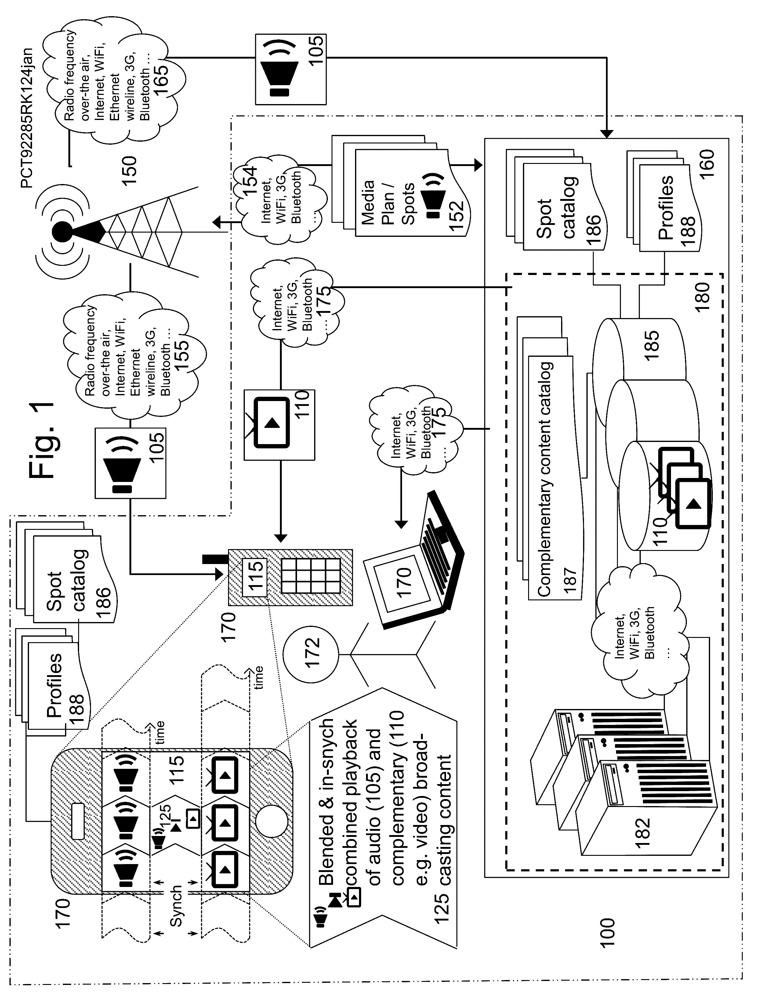 Audio broadcasting content synchronization system