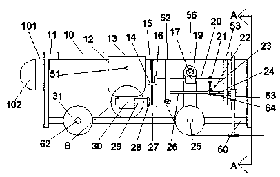 Plastic thin film laying device