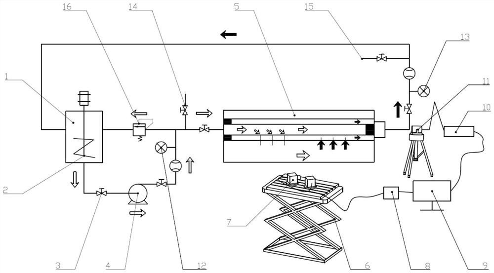 Solid-state fluidization mining jet flow recovery flow field detection experiment device and experiment method