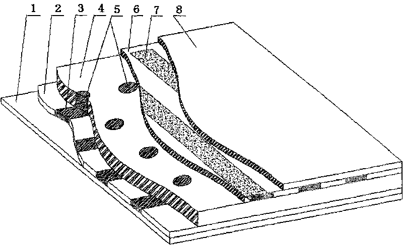 Grid pressure sensing chip and preparation method, pressure distributed sensor