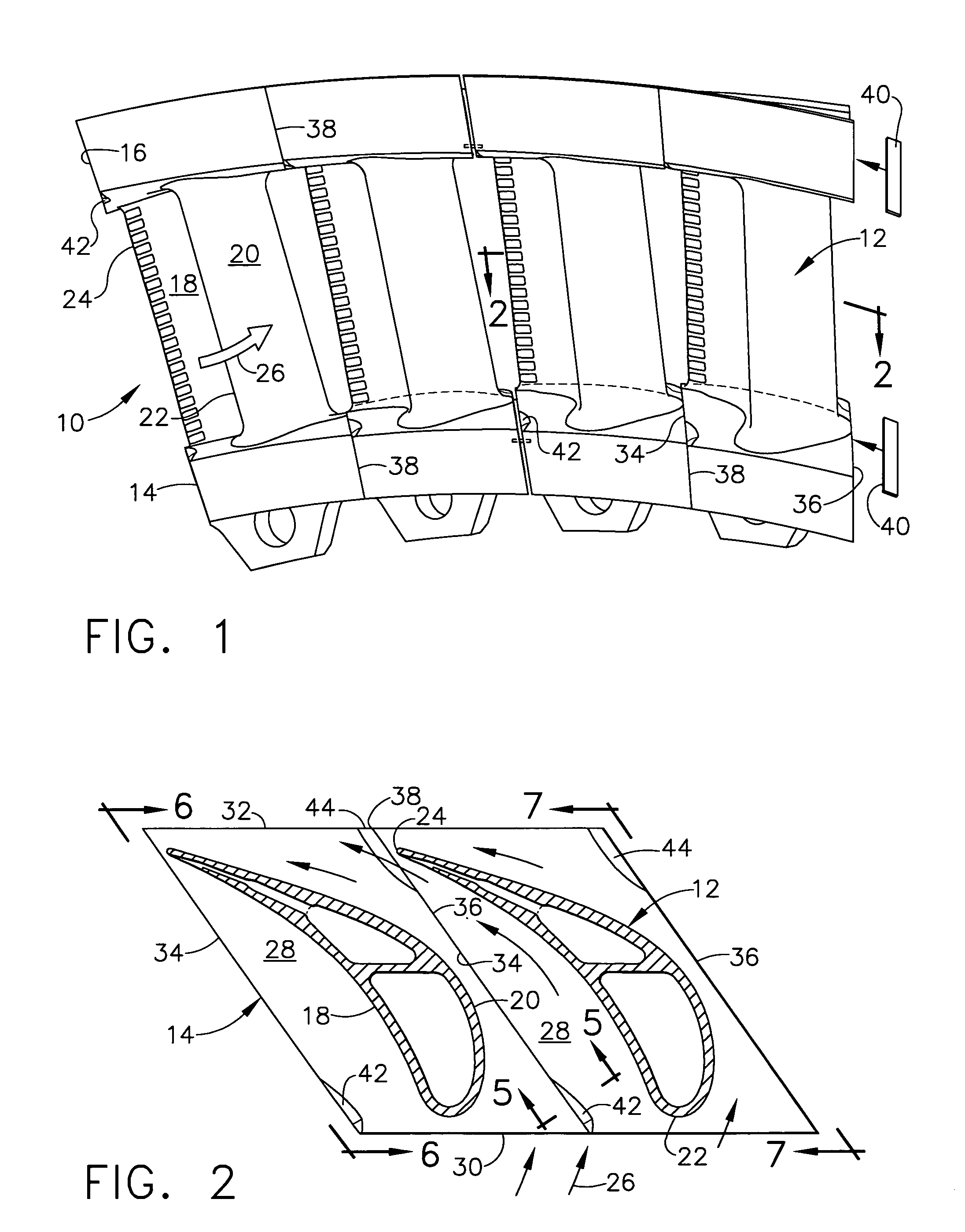 Bullnose step turbine nozzle