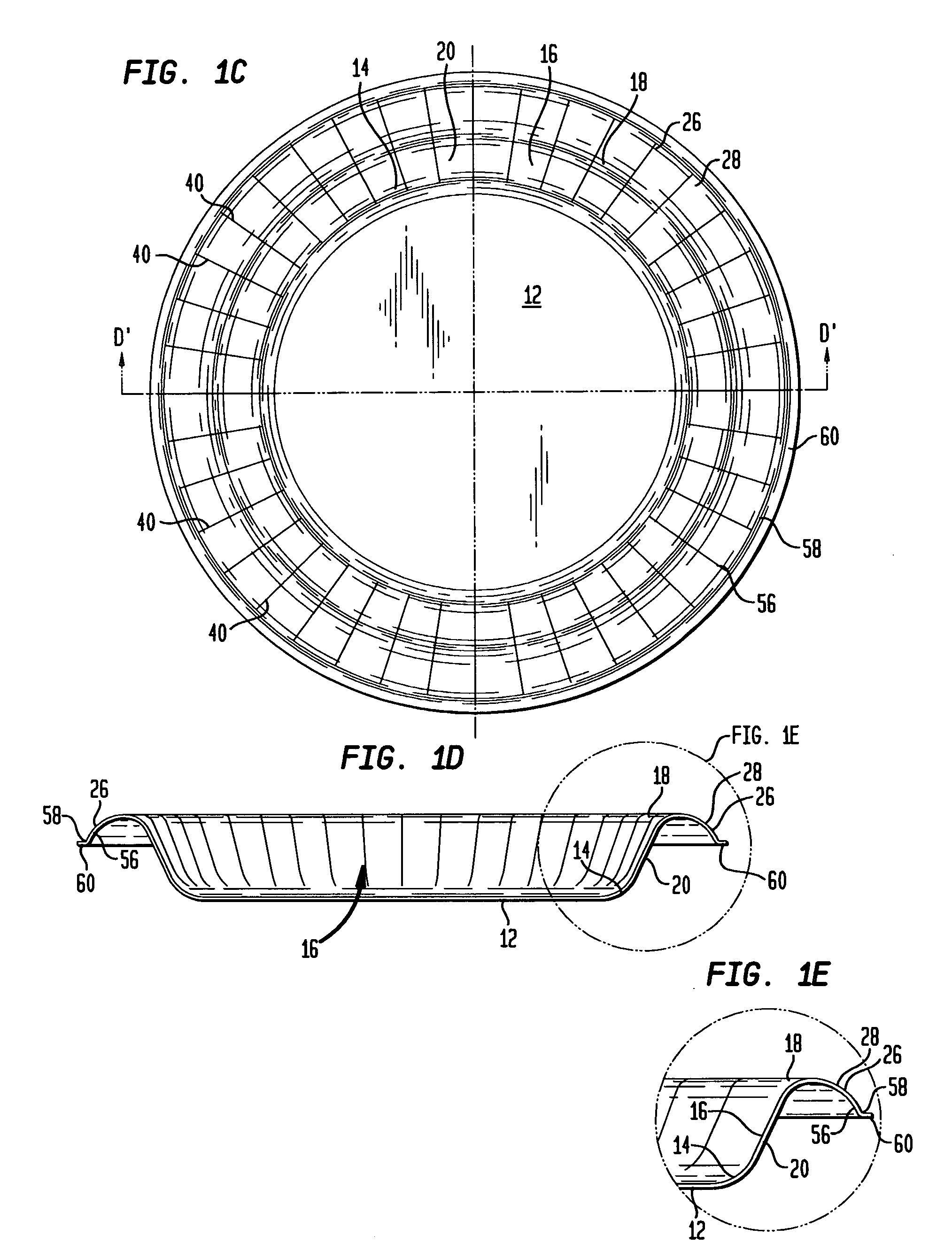 Pressed paperboard servingware with improved rigidity and rim stiffness