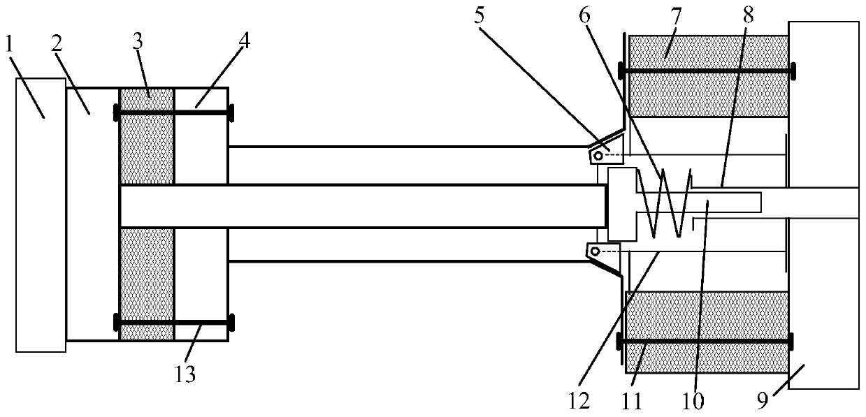 A secondary buffer unlocking device for passive protection of high-speed trains