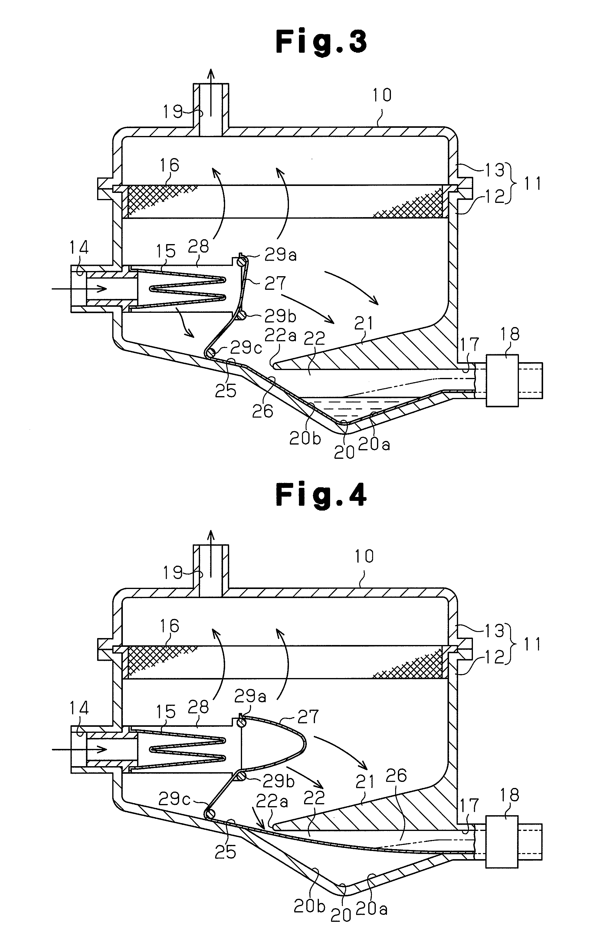 Gas-liquid separator for fuel cell system