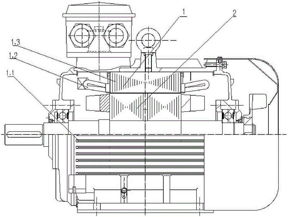 A chute low noise motor