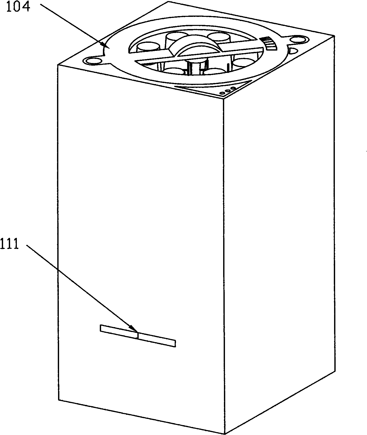 Vertical bucket type dish washing-disinfecting machine