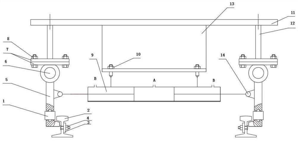 Telescopic positioning rail clamping device