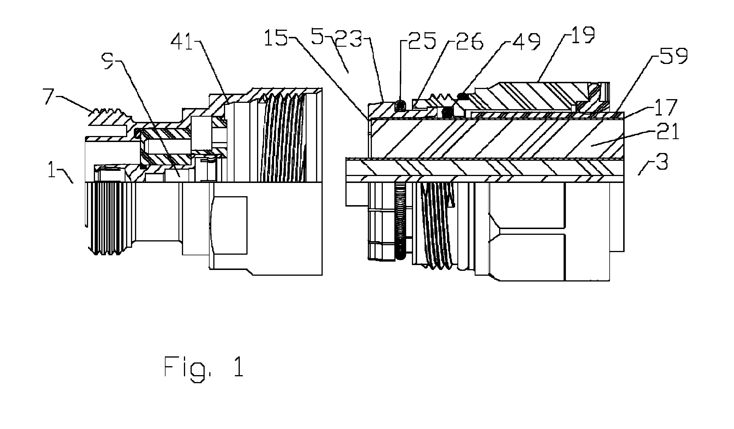 Unprepared cable end coaxial connector