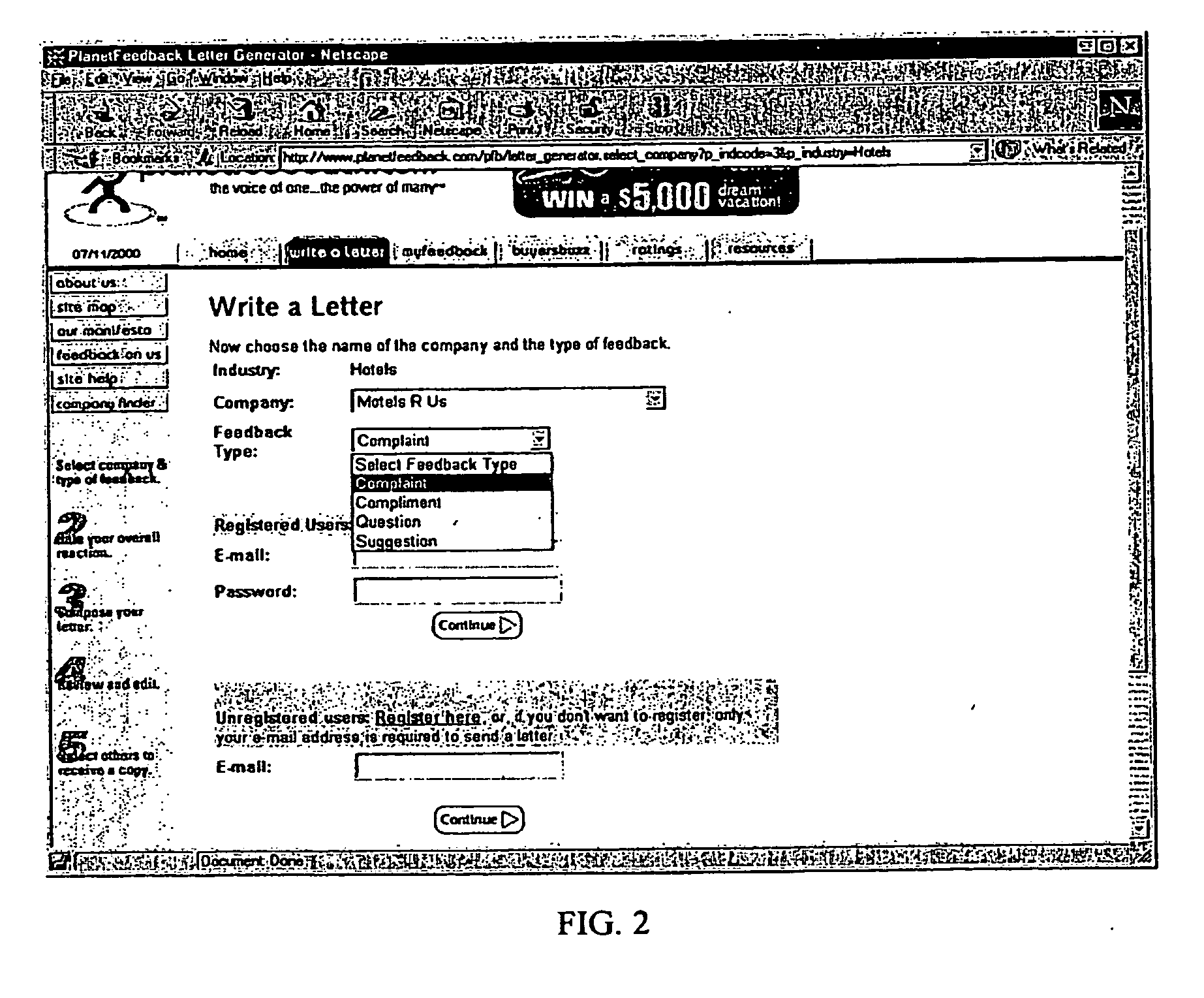 Consumer to business data capturing system