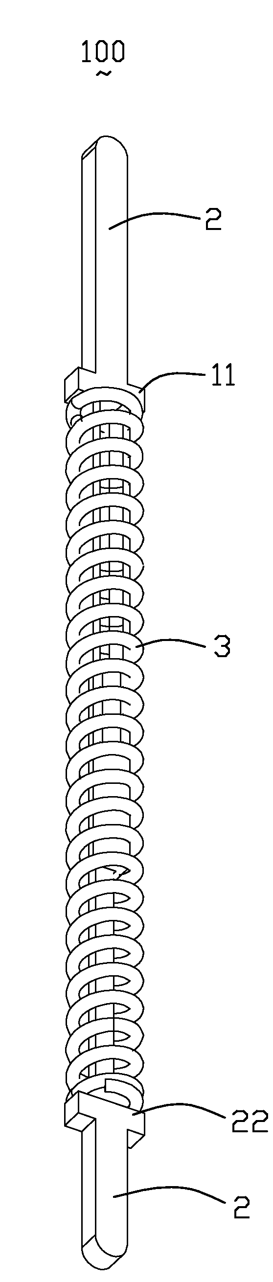 Electrical contact with overlapping structure