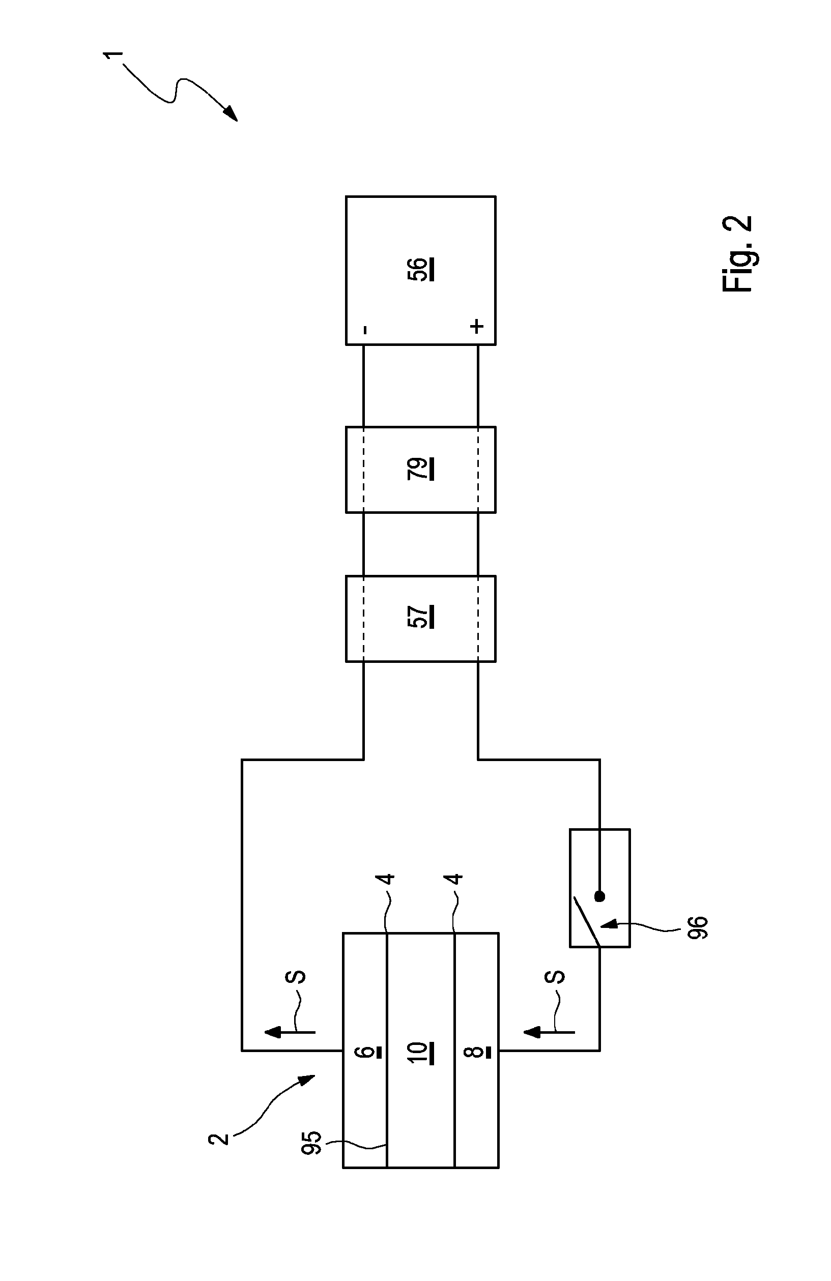 Arrangement comprising a fuel cell system