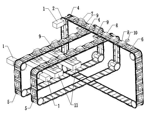 Straight-falling secondary sorting system