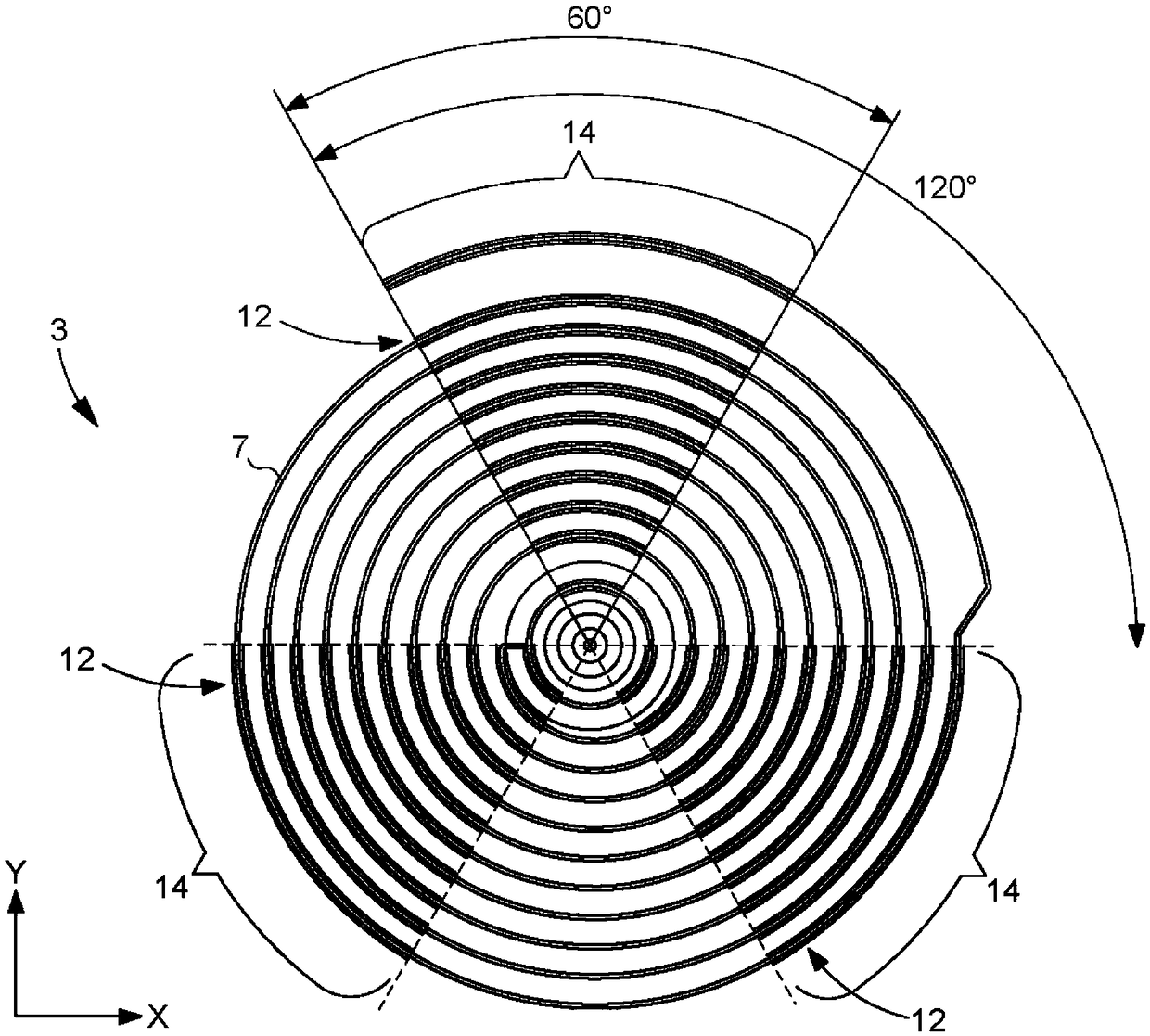 Piezoelectric element for frequency self-regulation circuit, oscillating mechanical system and device including same, and method for manufacturing piezoelectric element