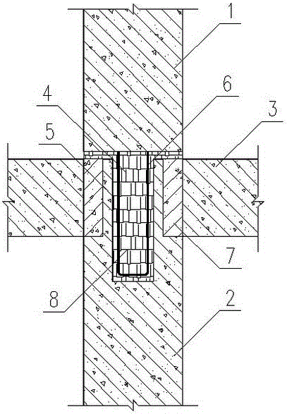 Interlayer connecting joint