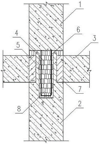 Interlayer connecting joint