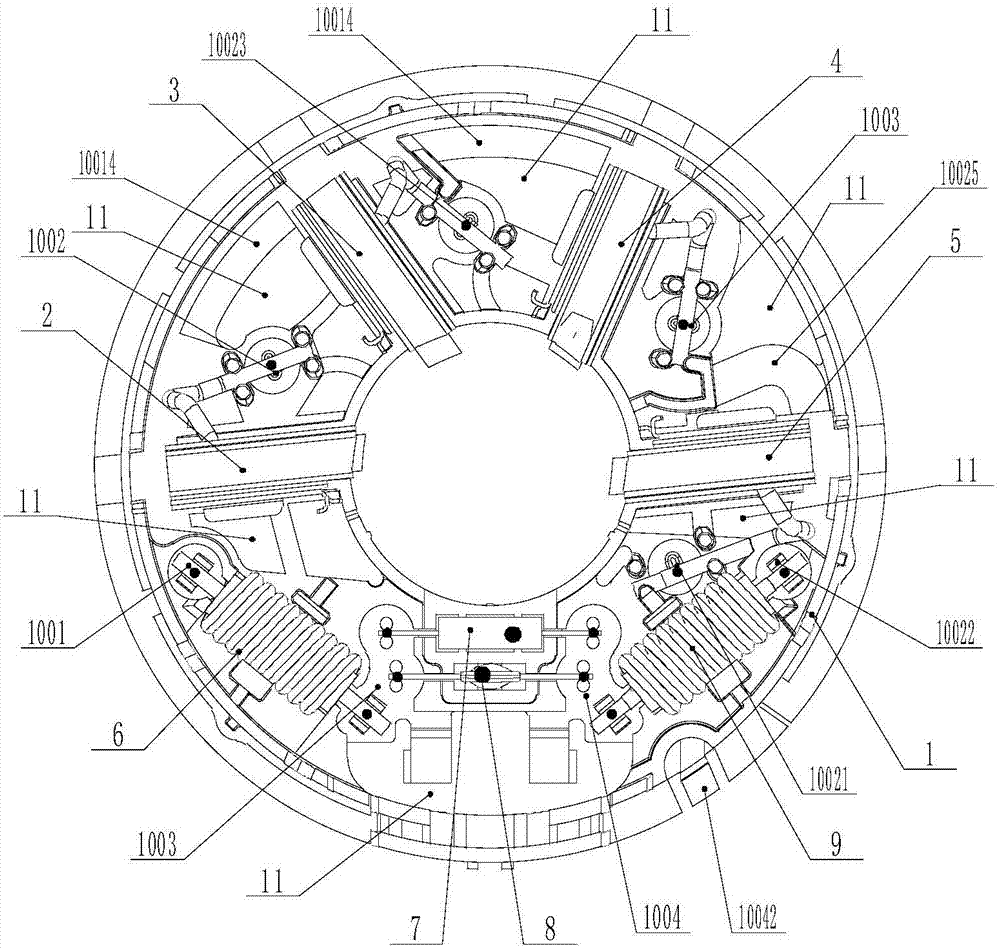 A brush holder assembly for an automobile radiator fan motor