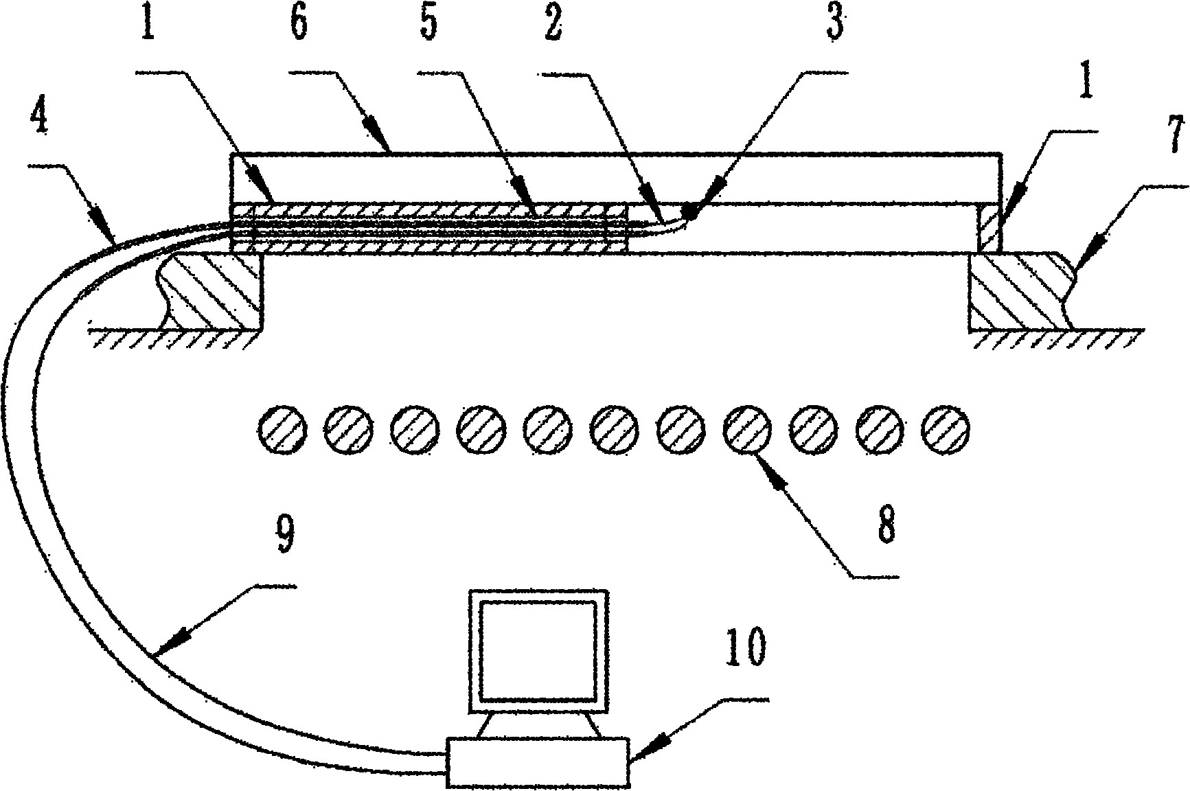 Surface high-temperature measurement device for nonmetallic heat resistant material plane test piece of hypersonic speed aircraft