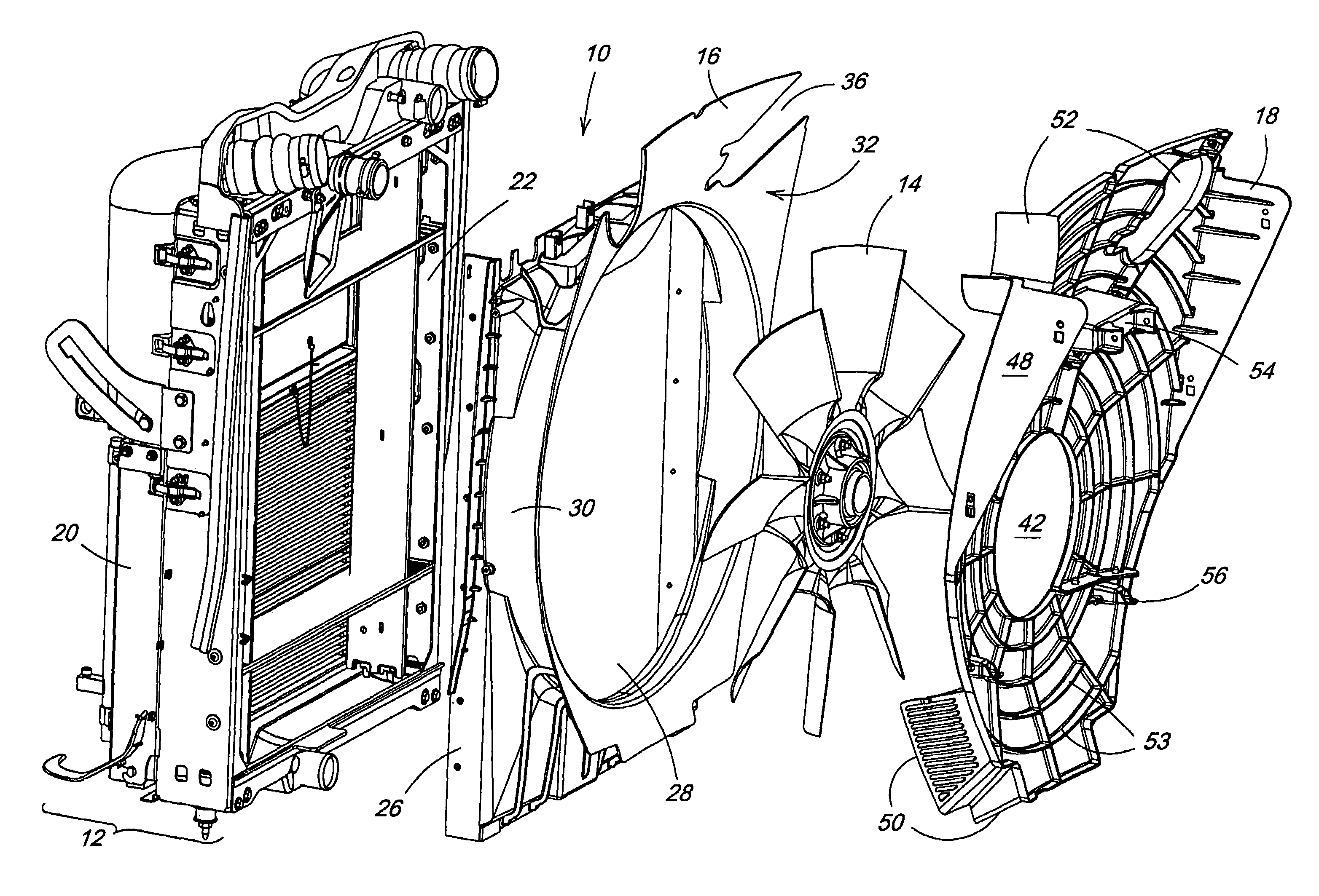 Vehicle cooling package