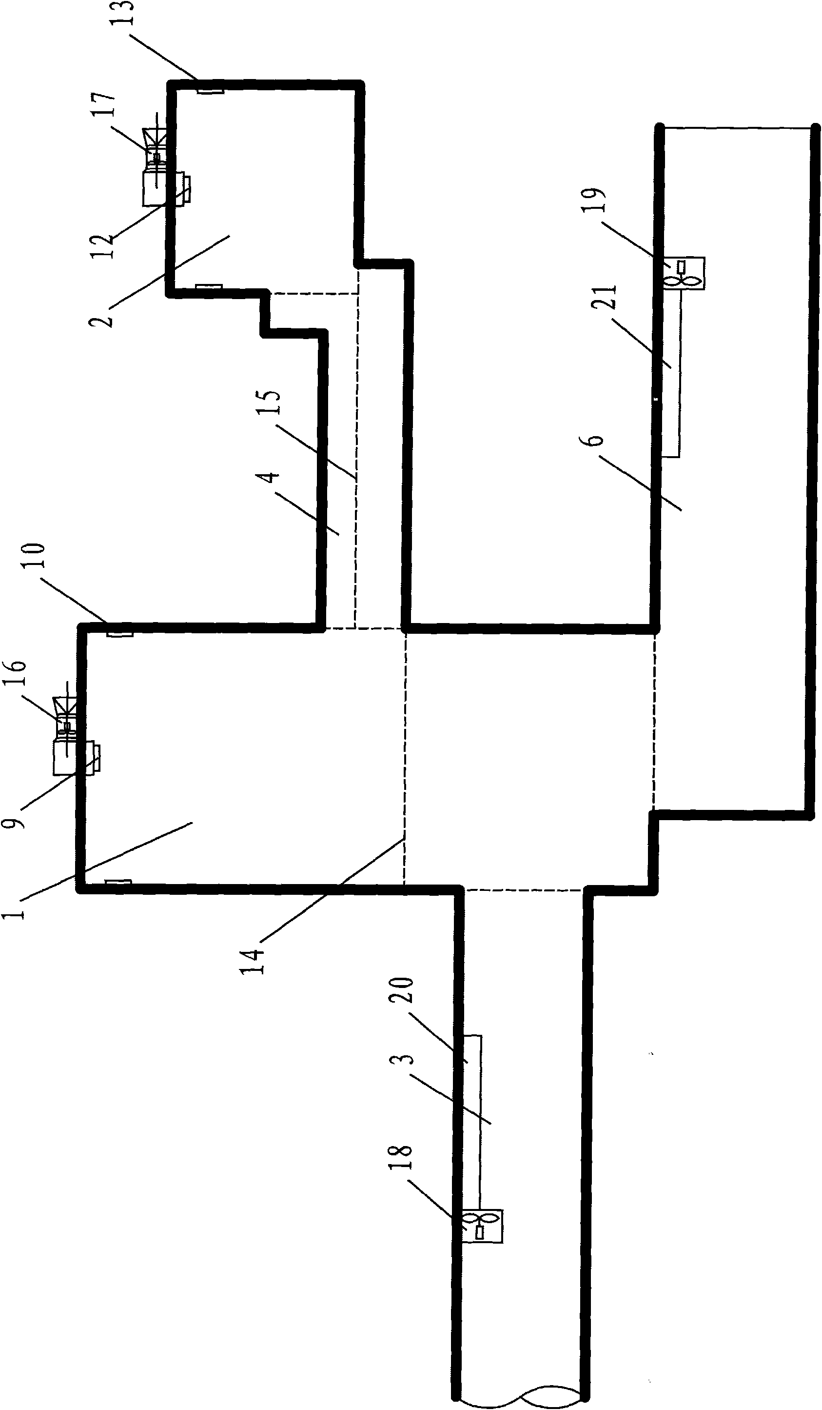 Fire simulation experiment equipment for caverns in hydraulic and hydro-power engineering and simulation experiment method