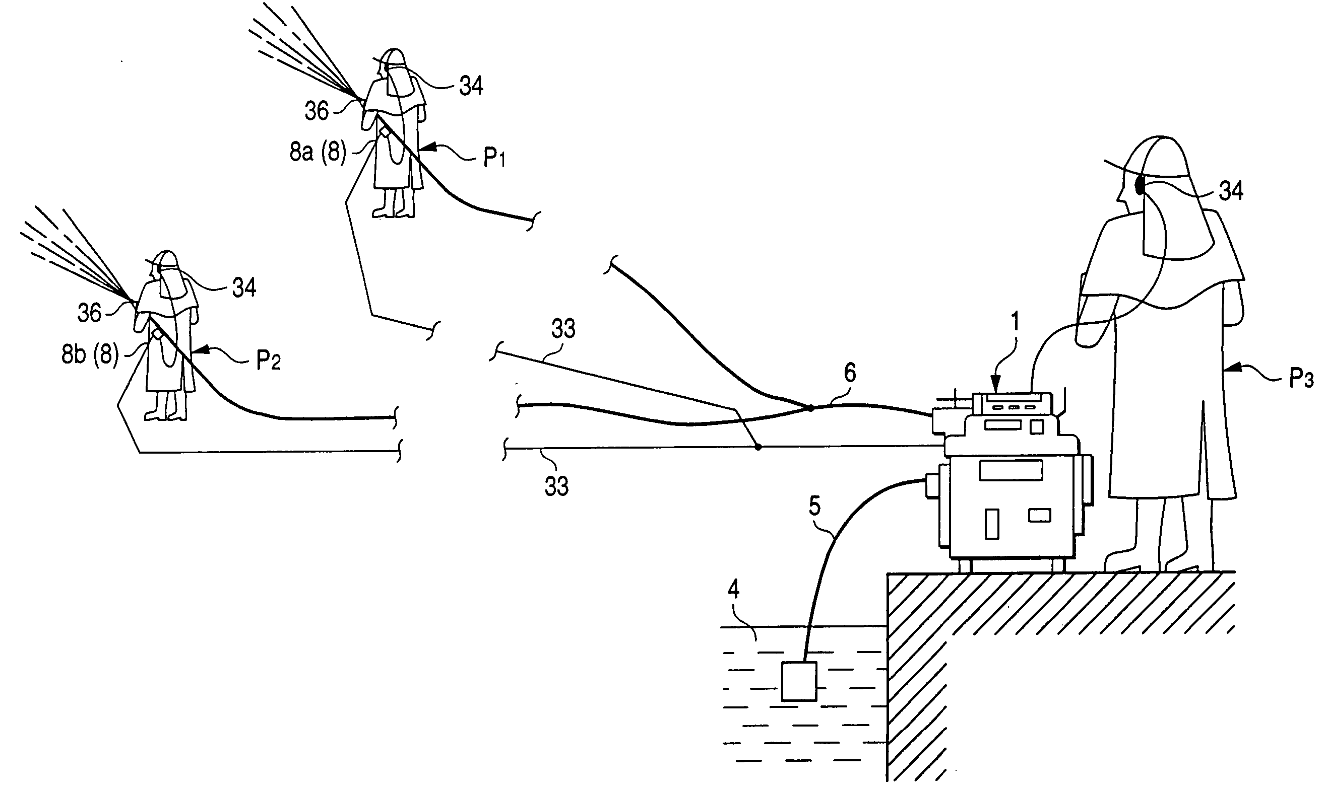 Control apparatus for a fire pump, operation display apparatus for a fire pump and operation mode control apparatus for a fire pump