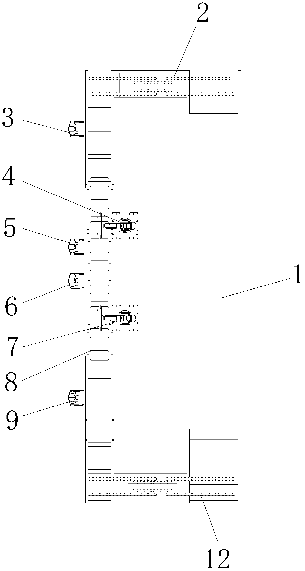 Magnetic shoe sintering electric kiln rotary line extension device and implementation method thereof