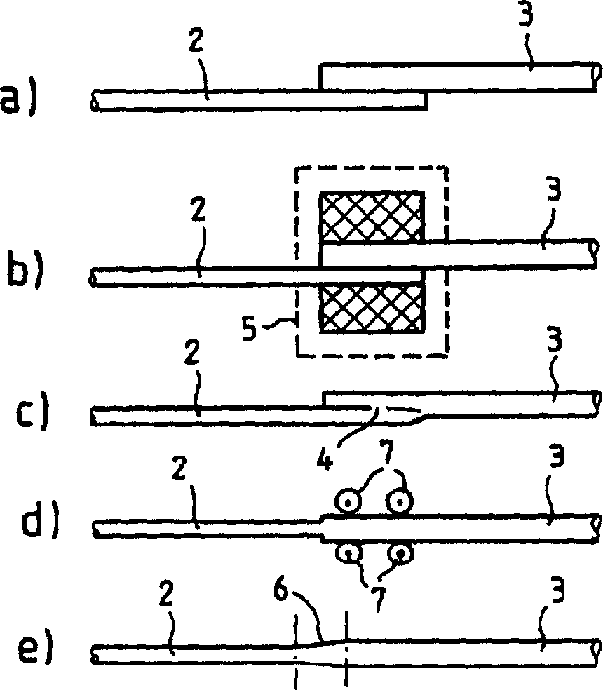 Conductive connecting method for first and second electric conductor