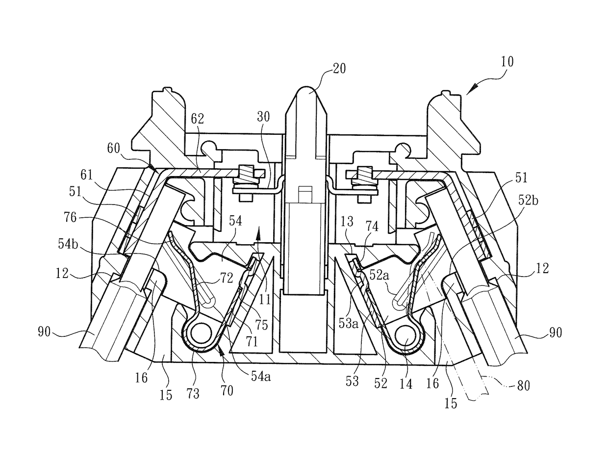 Switch wire connection device