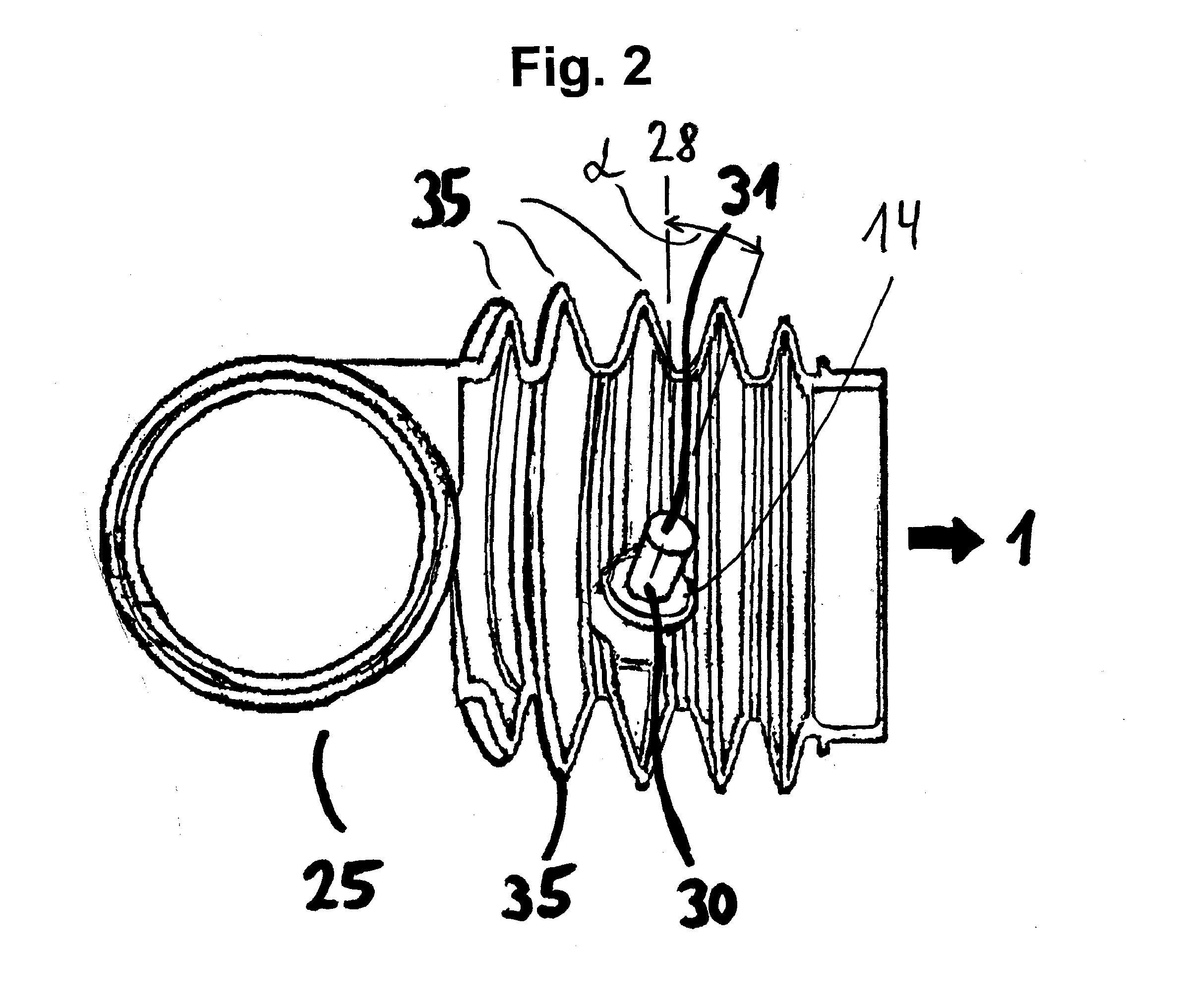 Dryer with a temperature sensor and process for its operation