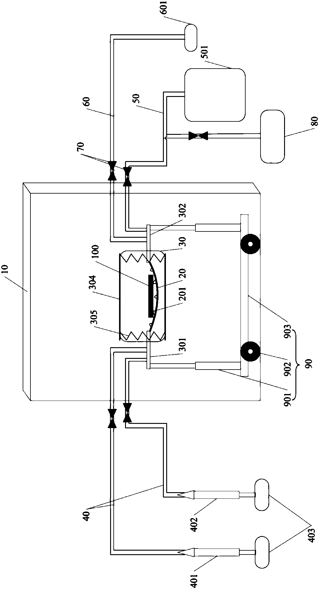 Automotive interior material VOC (volatile organic compounds) detection device