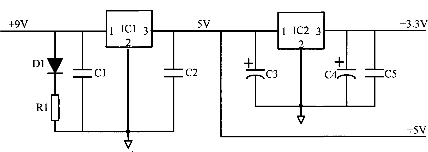 Deep sea geomagnetic field survey instrument circuit