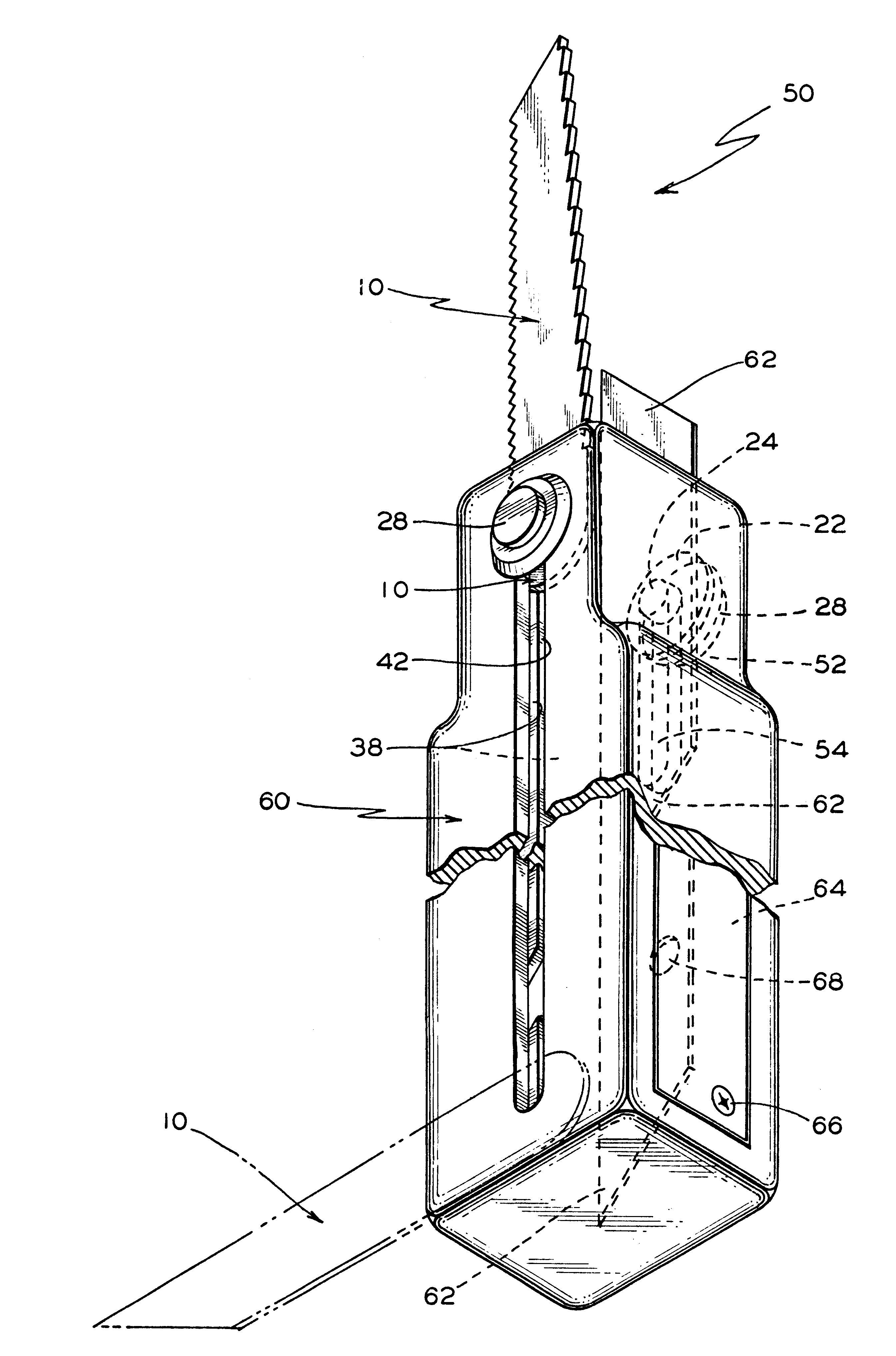 Combination utility retractable saw and knife device