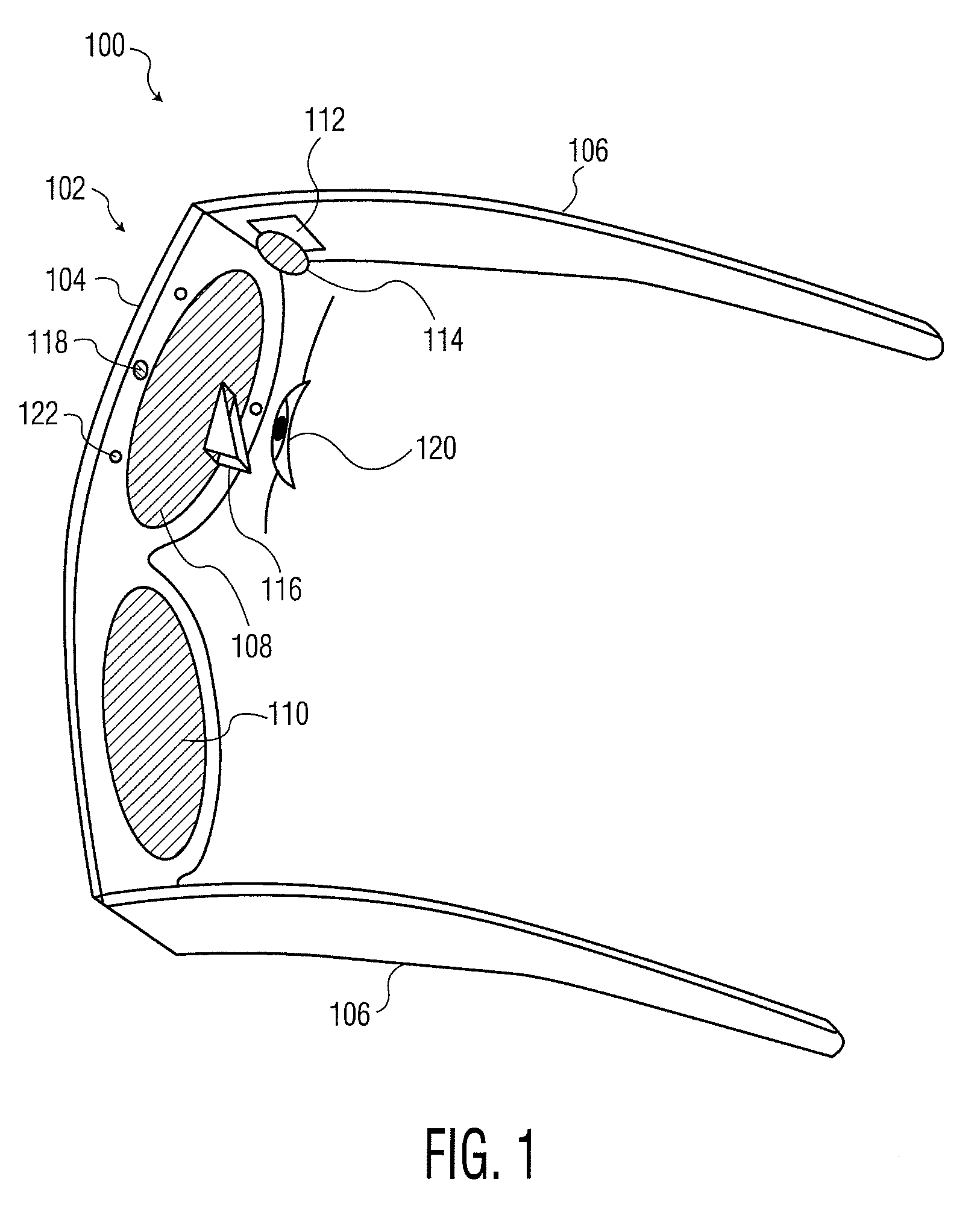 Unitized, vision-controlled, wireless eyeglasses transceiver