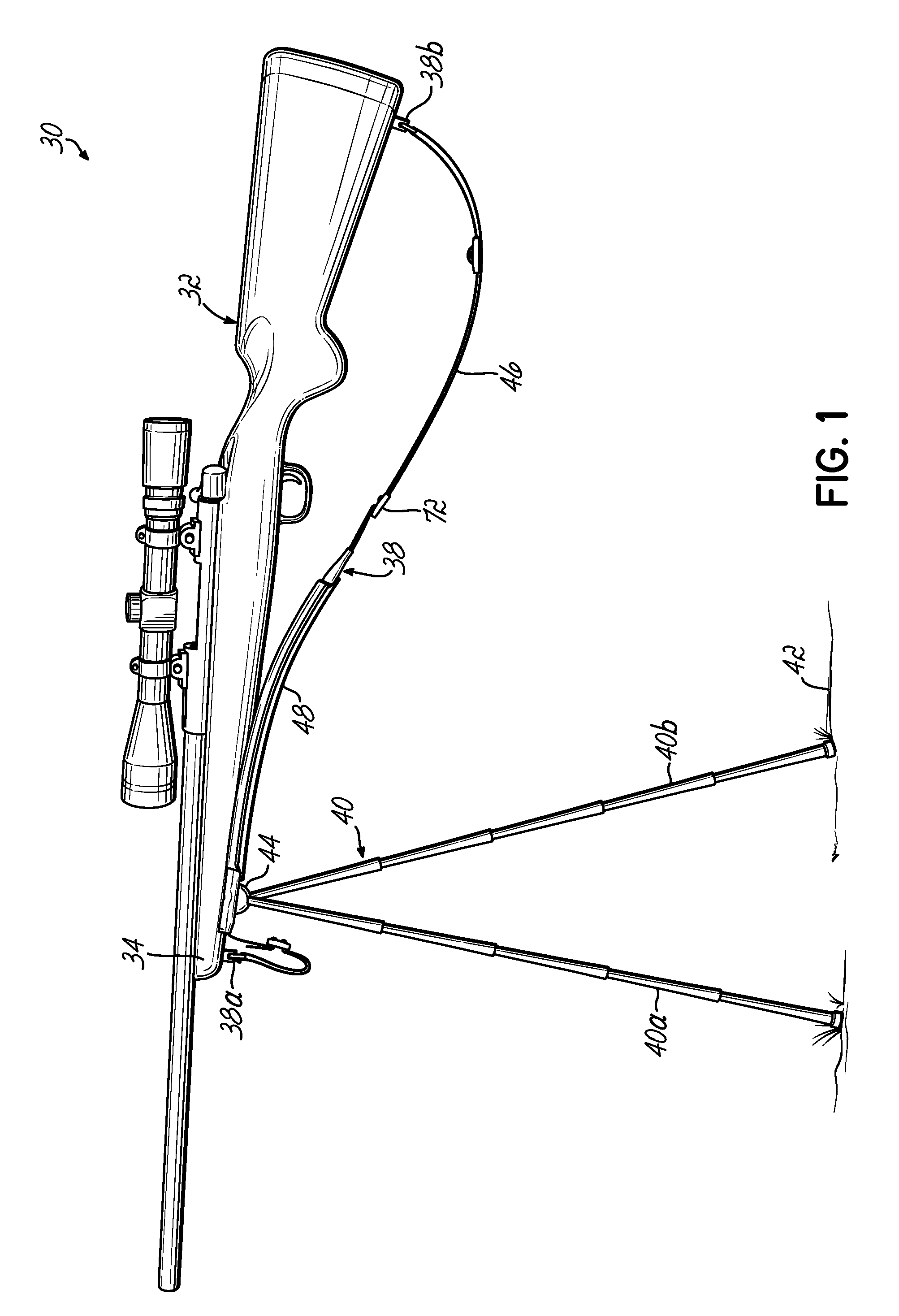 Shooting stick and sling combination