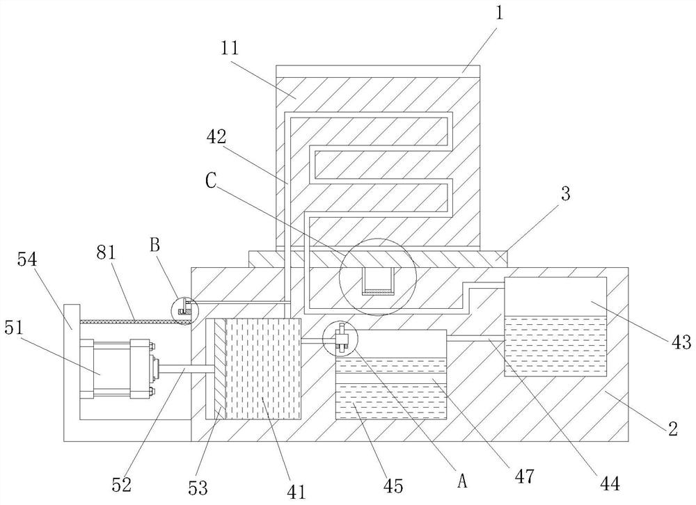 Cooling system for oven door of cooking oven