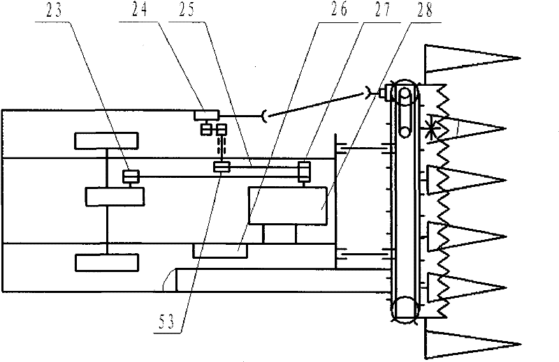 Belt drive self-propelled millet combine harvester