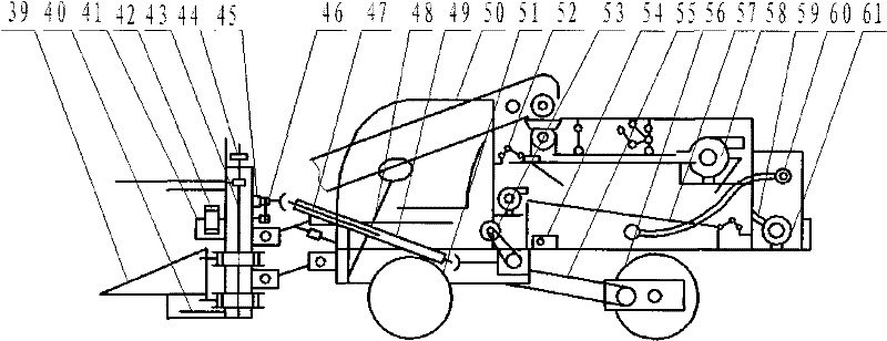 Belt drive self-propelled millet combine harvester