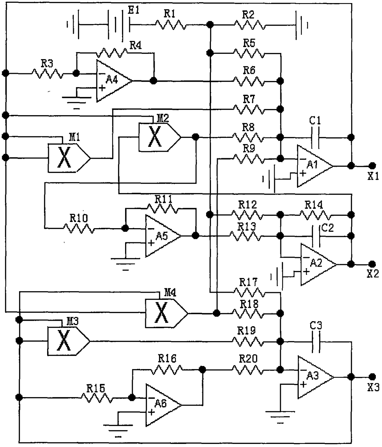 Chemical oscillation chaos circuit