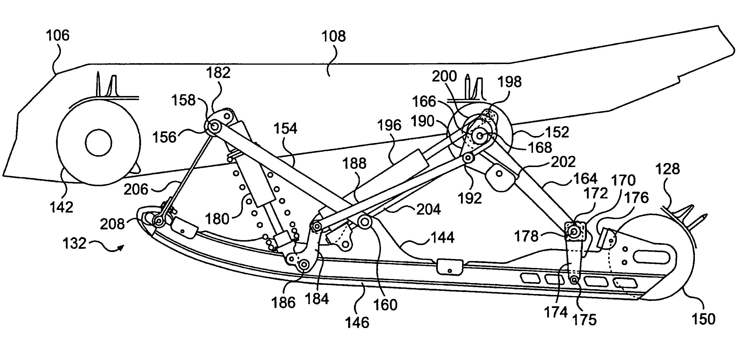 Snowmobile suspension