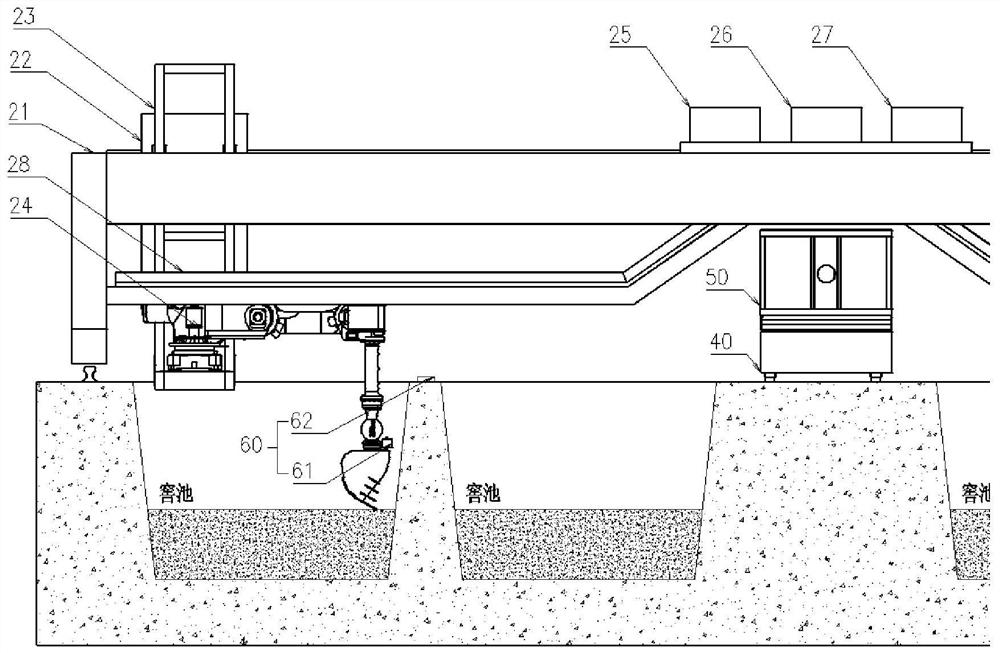 Automatic vinasse cellar-in-and-out system