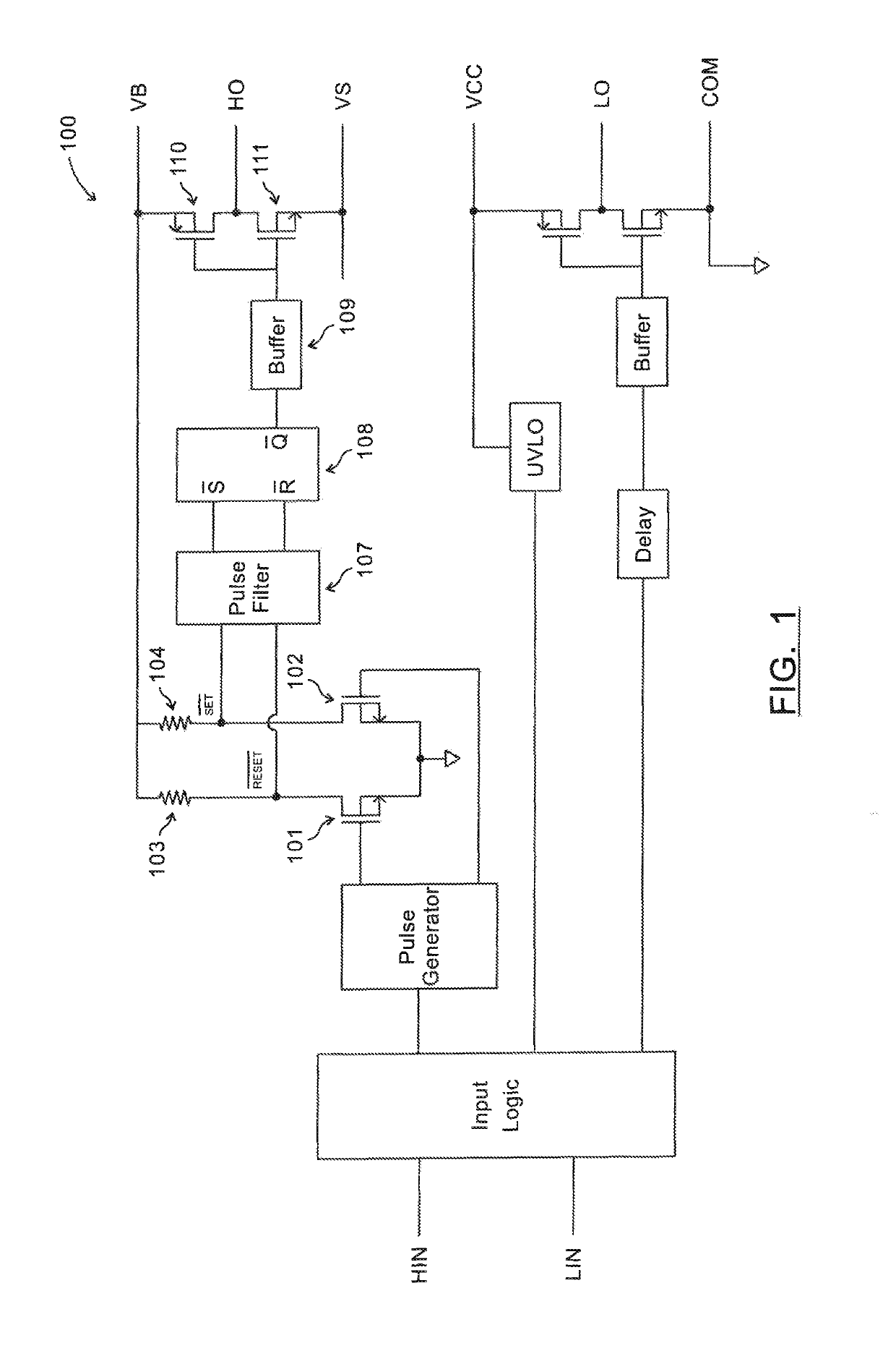 High-side power switch control circuit