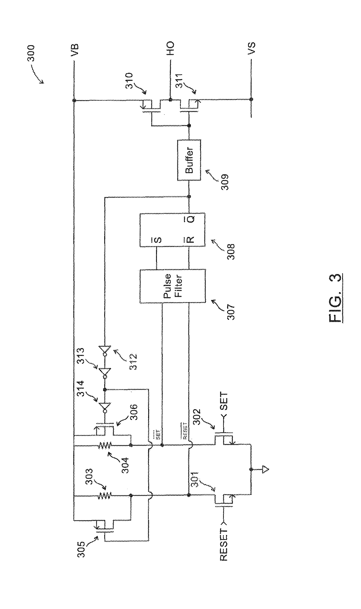 High-side power switch control circuit